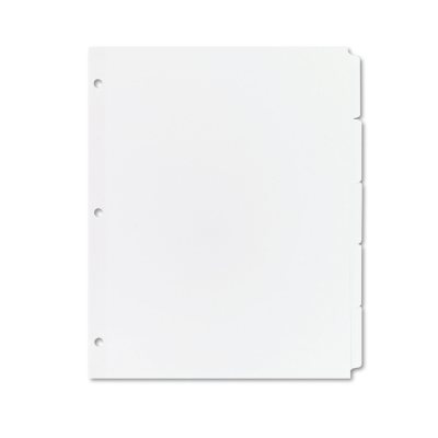 Avery - Plain Tab Write On Dividers, White or Buff, 5 or 8 Tabs - 36 or 24 Sets