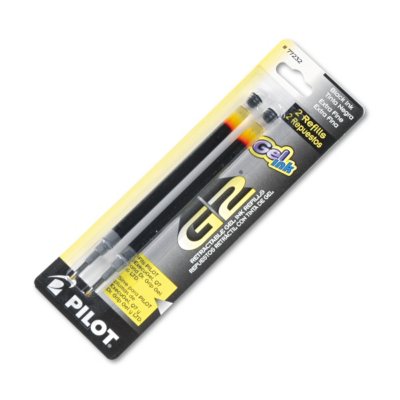 Pilot - Refill for G2 Gel, Dr. Grip Gel/Ltd, ExecuGel G6, Q7, Extra Fine, Black - 2 Pack