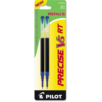 Pilot - Refill for Precise V5 RT Rolling Ball, Extra Fine, Blue Ink - 2 Pack