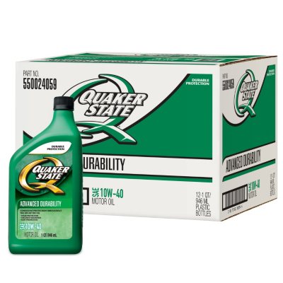 Quaker State 10W-40 Motor Oil - 1 Quart Bottles - 12 Pack