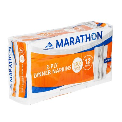 Marathon - Embossed Dinner Napkins, 1/8 Fold - 1,200 Napkins