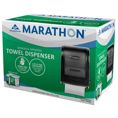 Marathon - Roll Towel Dispenser, Manually Operated, Smoke - 350 Ft