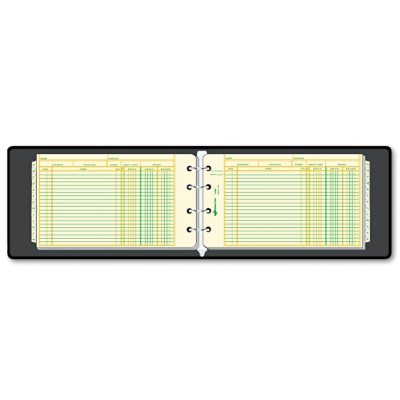 Rediform Four-Ring Ledger Binder Kit, 100 Ledger Sheets, 8 1/2 x 5 1/2