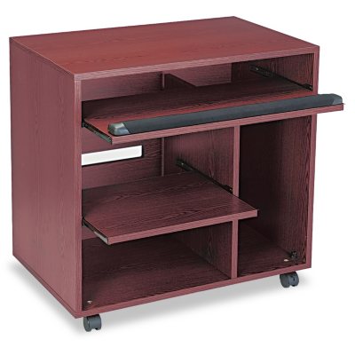 Ready-To-Use Computer Workstation - Mahogany