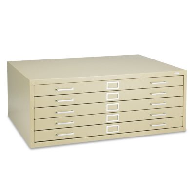 Safco - Steel Flat File, 5-Drawer, Tropic Sand - Various Sizes