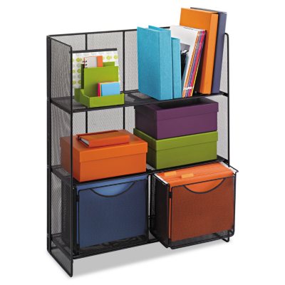 Safco - Onyx Fold-Up Shelving Unit - Legal - Black