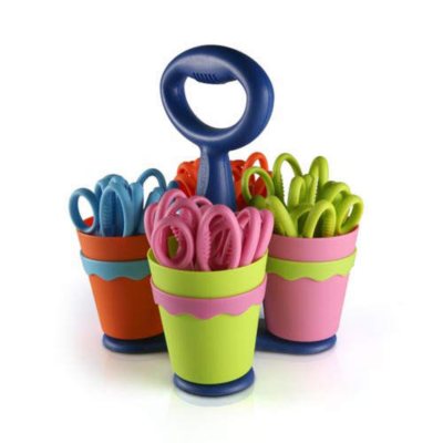 Westcott Scissor Caddy including 5" Blunt-Tip Scissors w/Microban (24 Count)