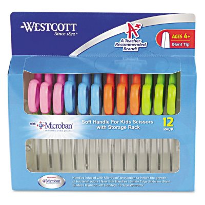 Westcott 5" Kid's Blunt-Tip Scissors w/Microban (12 Count)