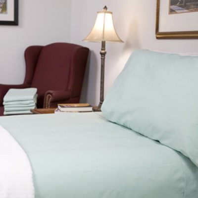 Riegel 200TC Flat and Fitted Sheets Pillowcases - Seafoam Green  