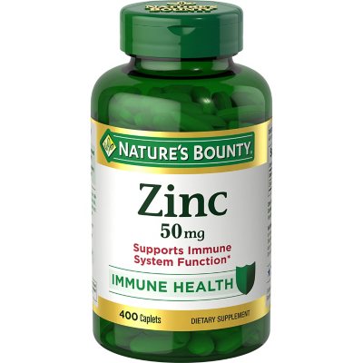 Nature s Bounty Zinc for Immune Health  50mg (400 Count)
