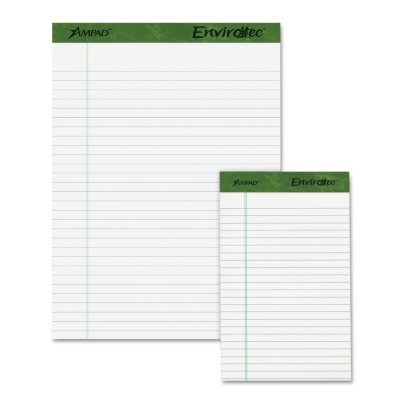 Ampad® Perforated Recycled Ruled Pads