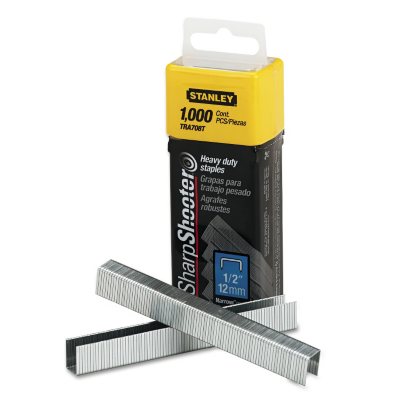 Stanley Bostitch - Sharpshooter 1/2 Inch Leg Length Staples - 1,000 Pack