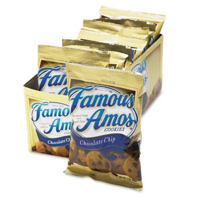 UPC 076677980679 product image for Famous Amos Cookies, Chocolate Chip, 2oz Snack Pack, 8 Packs/Box | upcitemdb.com