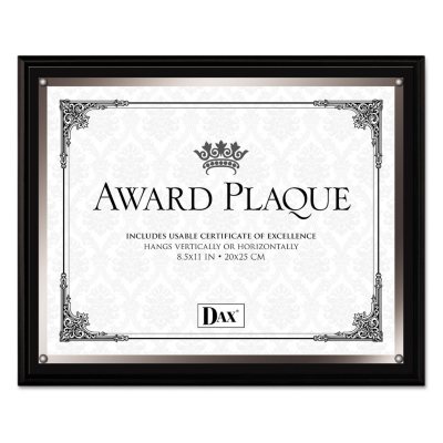 Dax - Insertable Plaque, 8 1/2 x 11 -  Black