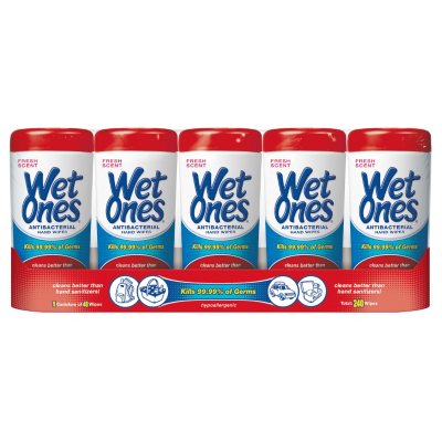 Wet Ones Anibacterial Hand Wipes - Fresh Scent - 5 pk.