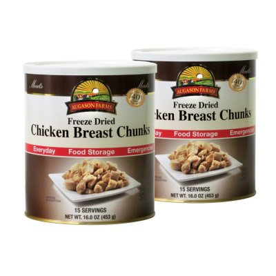 Augason Farms Freeze-Dried Chicken Chunks - 2 pk.