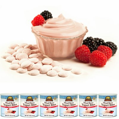 Augason Farms Freeze Dried Yogurt Bites - Mixed Berry - 6 ct.