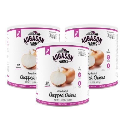 Augason Farms Dehydrated Chopped Onions (23 oz., 3 pk.)