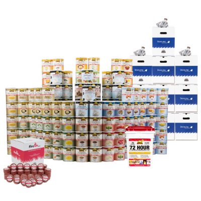 Augason Farms Emergency Food, Fire & Water Deluxe Storage Kit – 1 Person – 1 Year
