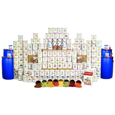 Augason Farms Premium Food Storage Kit - 1 Year - 4 Person w/ Bonus Food and Water Storage