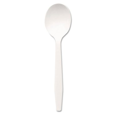 Dixie Plastic Cutlery, Medium weight Soup Spoons, White -  1000/Carton