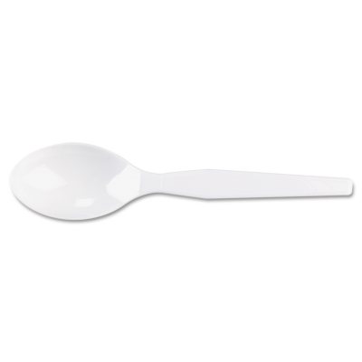 Dixie - Plastic Teaspoon, Medium Weight, White - 100 Teaspoons
