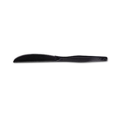 Dixie - Plastic Knife, Medium Weight, Black - 100 Knives