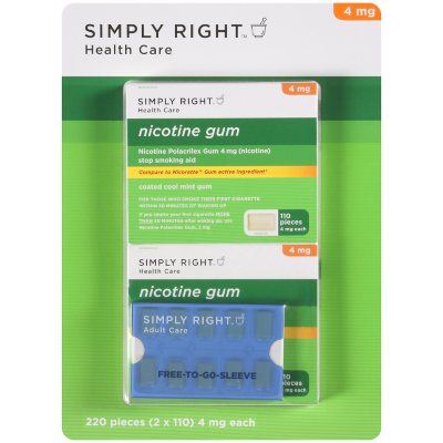 Simply Right™ Coated Cool Mint Nicotine Gum - 110 pc. - 2 pk.