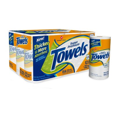 Member's Mark Super Premium Select and Tear Paper Towels - 12 Rolls