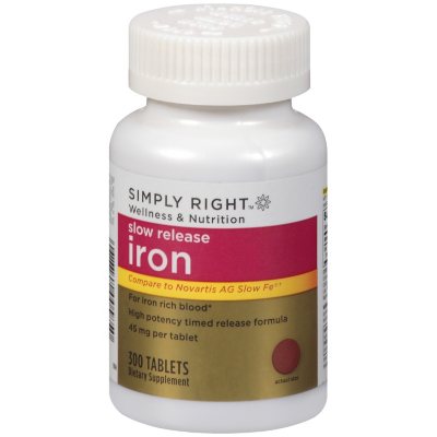 Simply Right™ Slow Release Iron Dietary Supplement - 300 ct.
