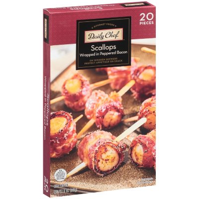 Daily Chef™ Scallops Wrapped in Peppered Bacon - 20 ct.