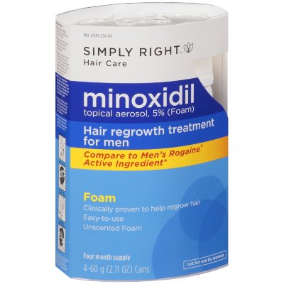 Simply Right Minoxidil Foam - 2.11 oz. - 4 ct. 