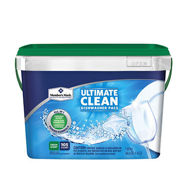 Member's Mark Ultimate Clean Automatic Dishwasher Pacs (105 ct.)