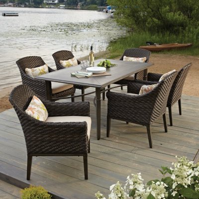 Elijah 7-Piece Dining Set with Premium Sunbrella Fabric