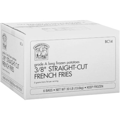 Bakers & Chefs Straight Cut French Fries - 30 lbs.