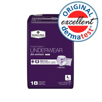 Member's Mark Women's PurseReady Protective Underwear, Large (72 ct.)