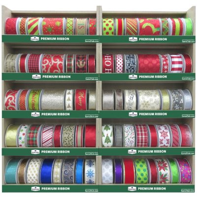 Member's Mark Premium Wired Holiday Ribbon (Assorted Colors and ...