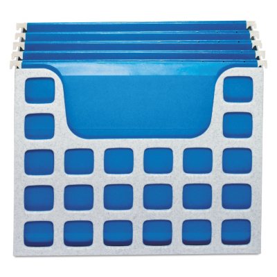 Oxford - DecoFlex Letter Size Desktop Hanging File, Plastic, 12-1/4 x 6 x 9-1/2 - Granite