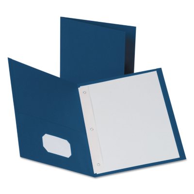 Oxford - Twin Pocket Portfolios w/Fasteners, Various Colors - 25 Count