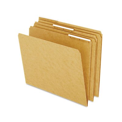 UPC 078787823211 product image for Pendaflex 1/3 Tab Kraft Angled Plastic Tab File Folders, Brown (Letter) | upcitemdb.com