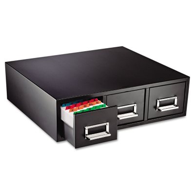 SteelMaster - Drawer Card Cabinet Holds 4,500 3 x 5 cards -  19 7/8 x 18 1/8 x 7