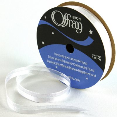 3/8" Sheer Elegance White Ribbon - 24 pk.