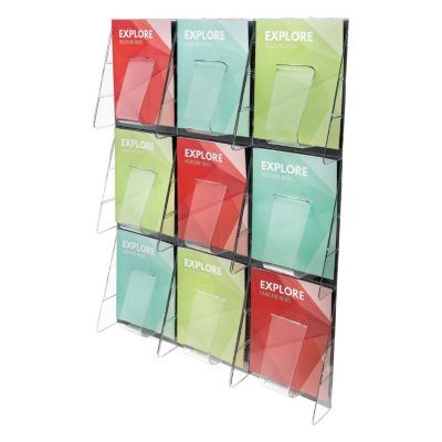 Deflect-O 9-Pocket Wall Mount Literature Rack