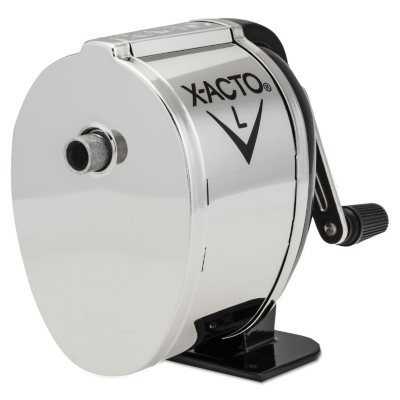 UPC 079946010411 product image for X-ACTO - X-ACTO L Counter-Mount/Wall-Mount Manual Pencil Sharpener - Black/Chrom | upcitemdb.com