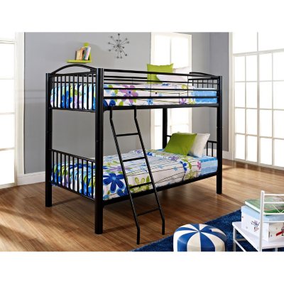 Heavy Metal Twin over Twin Bunk Bed - Black