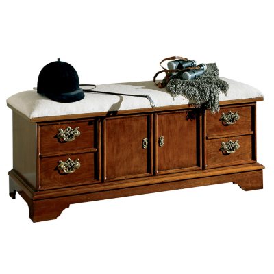 Classic Cherry Cedar Chest with Upholstered Seat