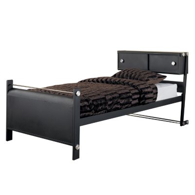 Z-Bedroom Twin Bookcase Bed w/Flat Panel Footboard
