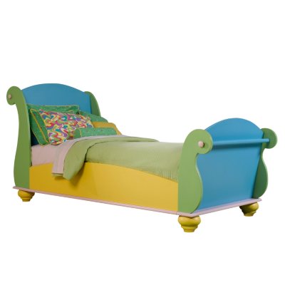 Sunday Funnies Full Size Sleigh Bed