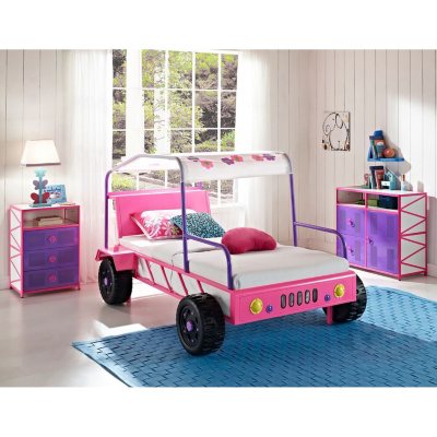 Dune Buggy Car Twin Size Bed - Pink