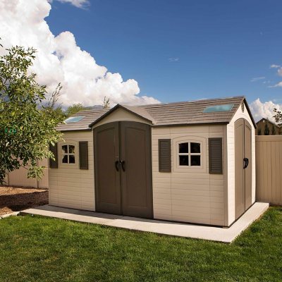 Lifetime Dual-Entry Outdoor Storage Shed - 15' x 8'